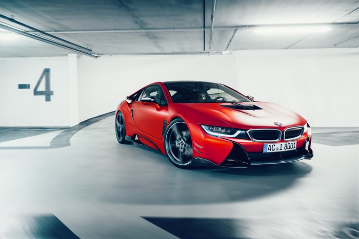 Red BMW AC Schnitzer ACS8 Sport in parking garage