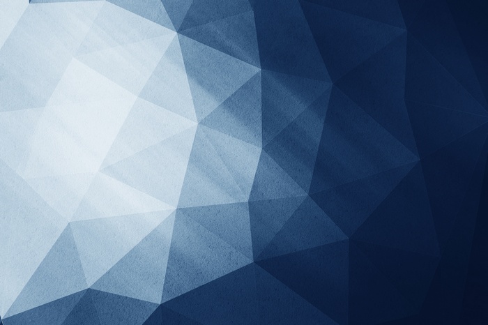 Abstract blue and white geometric low poly pattern