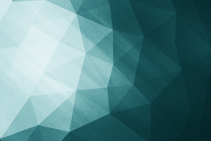 Teal and white geometric low poly background
