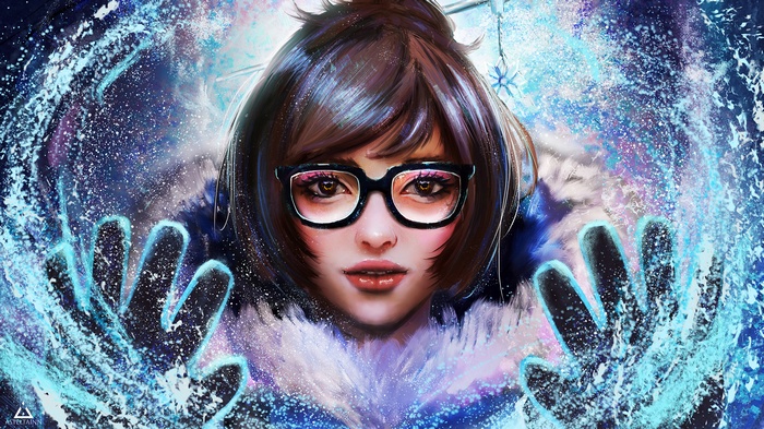 Mei from Overwatch creating ice