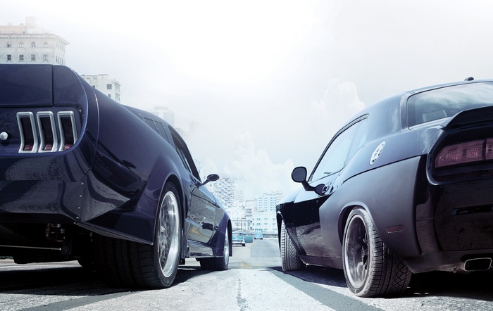 Dom's Dodge Charger vs. Hobbs's Jeep from The Fate of the Furious