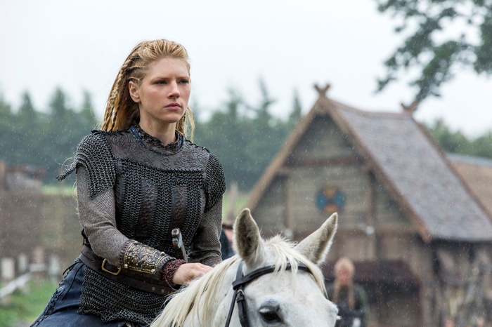 Lagertha from Vikings on horseback