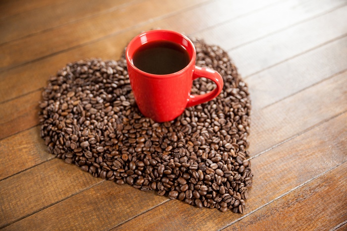 Coffee cup, Coffee beans, 4K