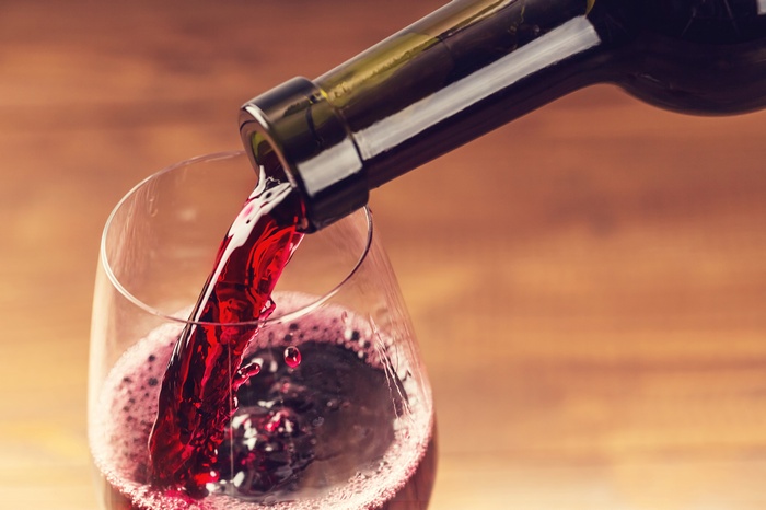 Glass, Bottle, 4K, Red wine