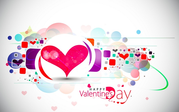 Happy Valentines Day abstract heart design