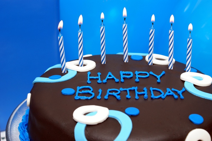 Chocolate Birthday Cake with Candles