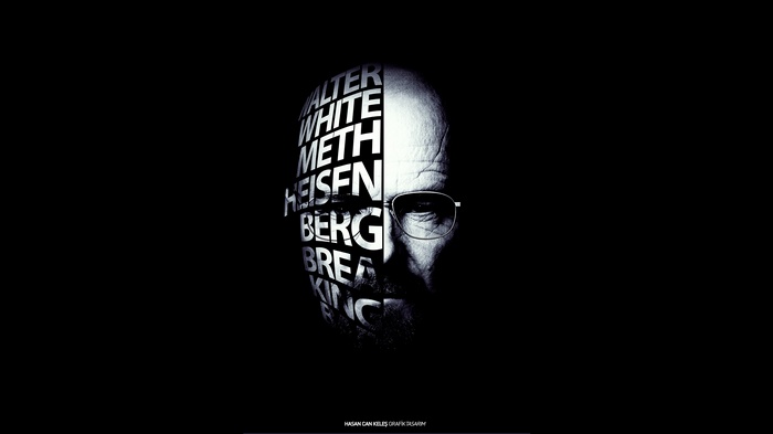Walter White from Breaking Bad Typography 4K
