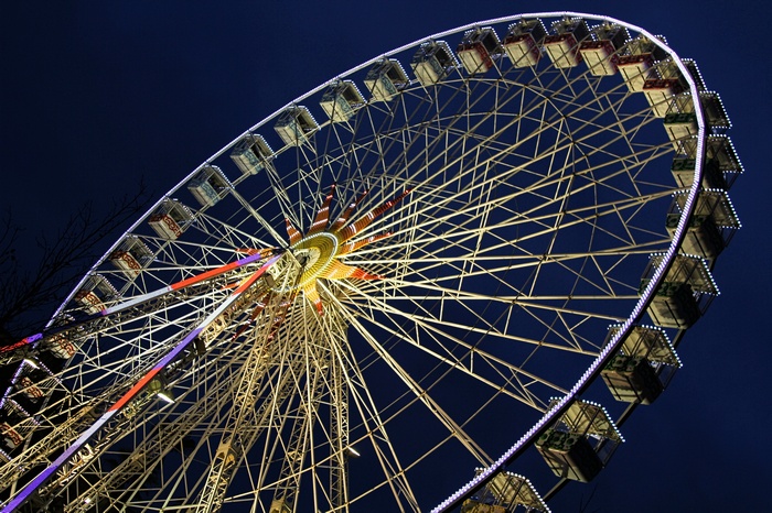 Ferris wheel at night
