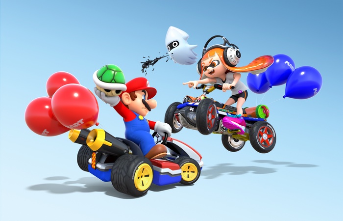 Mario and Inkling from Mario Kart 8 on Nintendo Switch