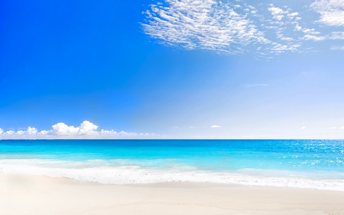 Beach and Ocean with Clouds in 4K