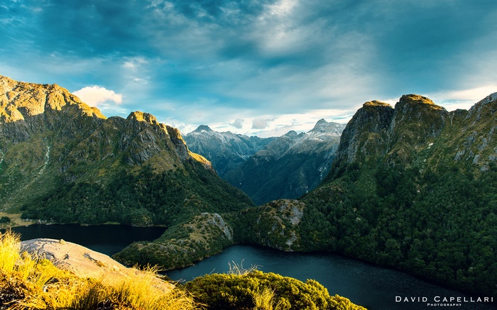 Mountains in Fiordland, New Zealand