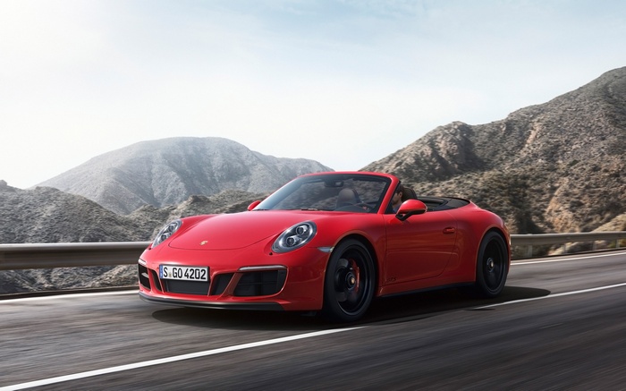 Red 2017 Porsche 911 Carrera 4 GTS Convertible