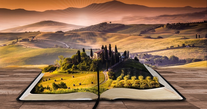 4K Book Landscape Scenery