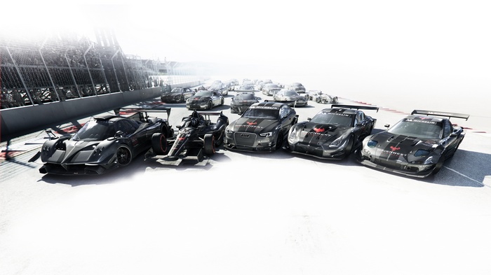 Grid Autosport racing cars on a track