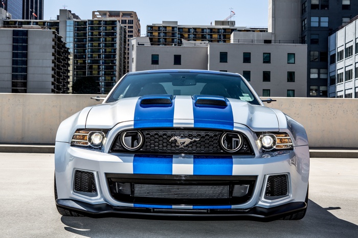 Ford Mustang GT with Blue Stripes