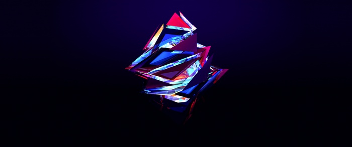 Abstract geometric crystal formation