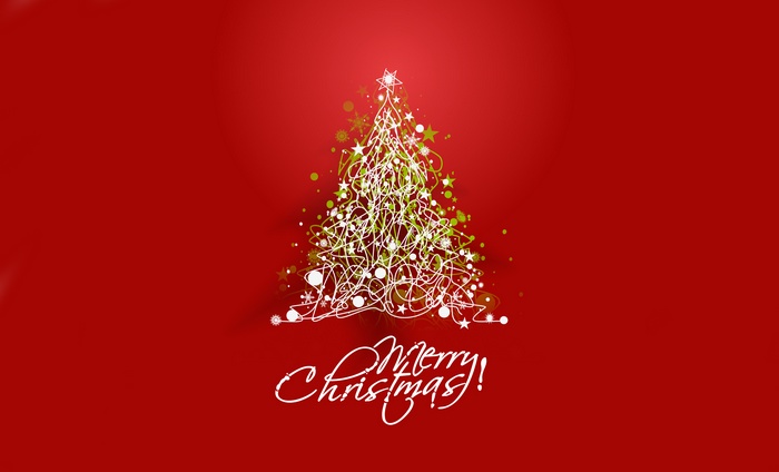 Merry Christmas abstract tree illustration