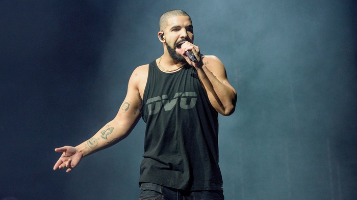 Drake performing on stage