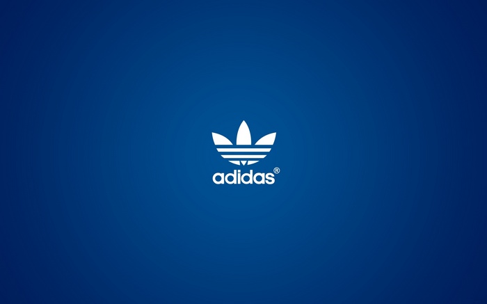 Adidas logo on blue background
