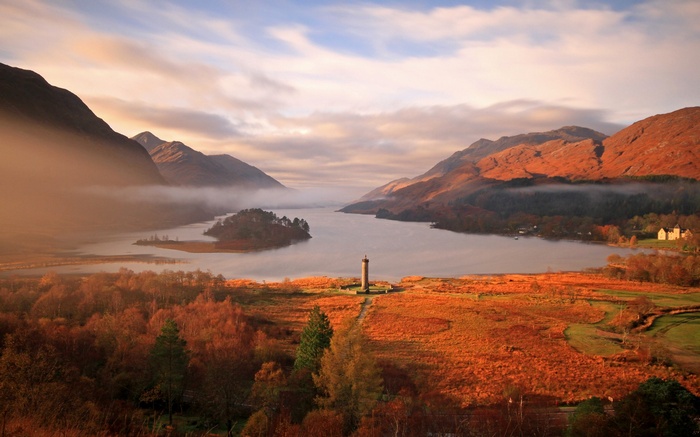 Glenfinnan Monument and Loch Shiel, Scotland