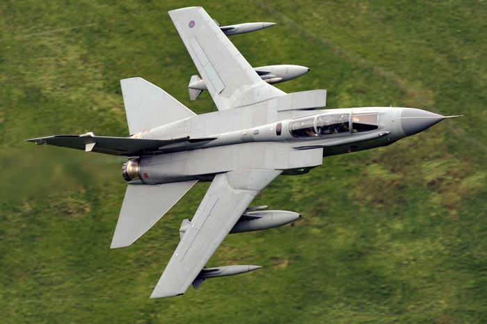 Panavia Tornado fighter jet in flight