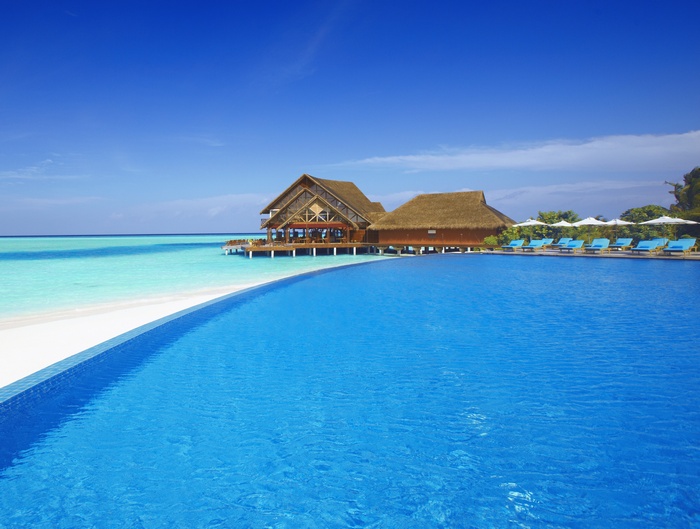 Maldives Beach Resort with Infinity Pool and Ocean View