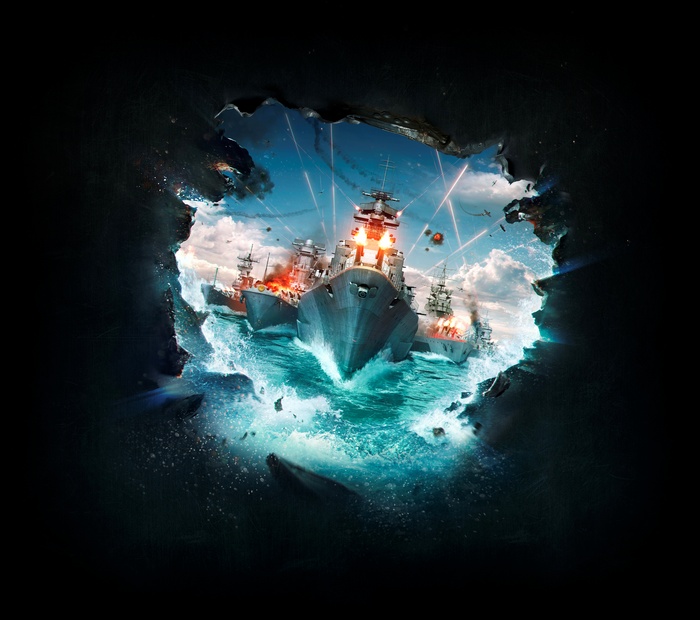 World of Warships battle scene