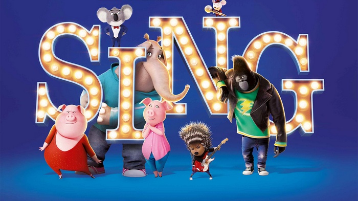 Sing movie poster with characters