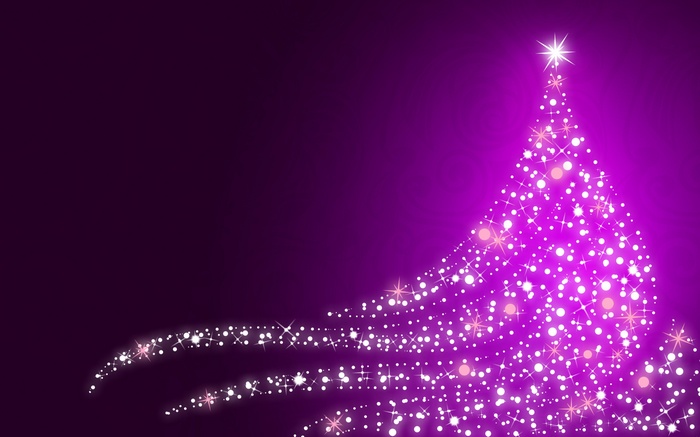 Xmas tree, Christmas lights, Purple
