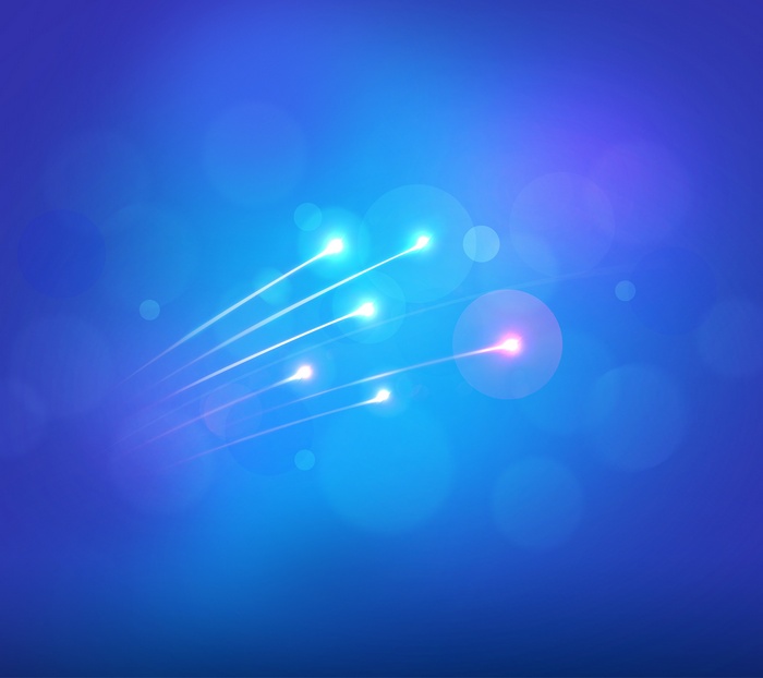 Abstract Blue Light Streaks