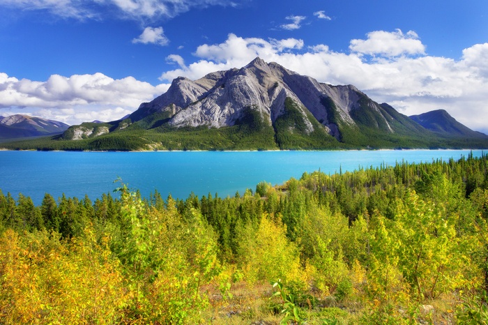 Abraham Lake in Banff National Park, Alberta, Canada