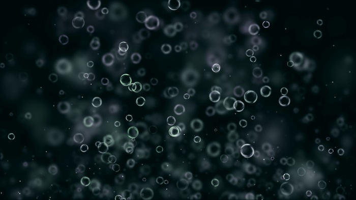 Bubbles in Dark Bokeh 4K