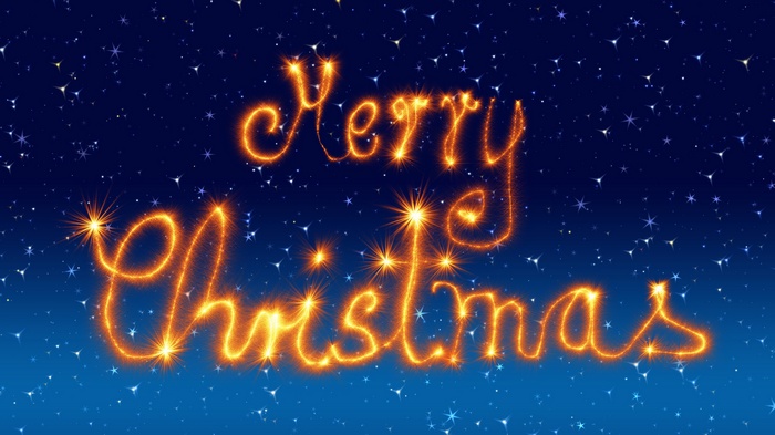 Merry Christmas Sparkle Text