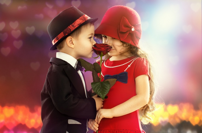 Red rose, Cute boy, 5K, Proposal, Couple, Cute girl