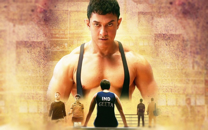 Aamir Khan and young wrestlers in Dangal