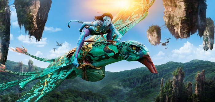 Neytiri riding a Banshee from Avatar 4K