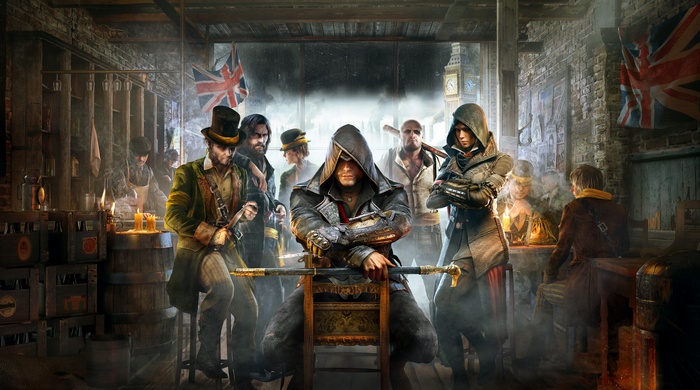 Assassins Creed Syndicate characters in a pub