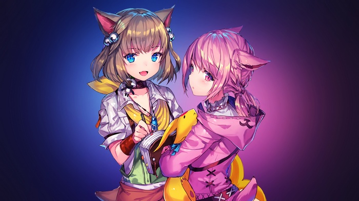 Anime girls from Final Fantasy XIV