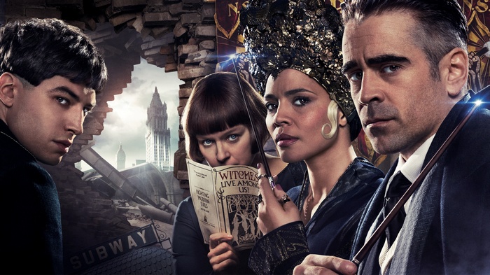 Colin Farrell, Carmen Ejogo, Ezra Miller from Fantastic Beasts