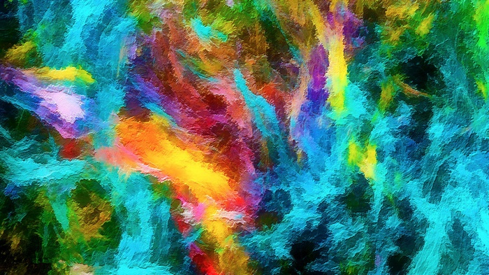 Abstract fractal art with rainbow colors