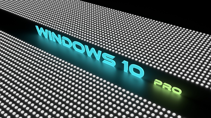 Windows 10 Pro neon lights 4K