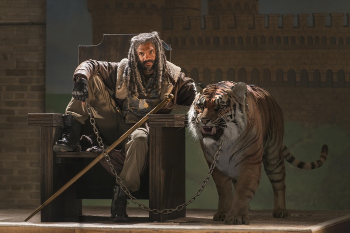 Ezekiel and Shiva from The Walking Dead