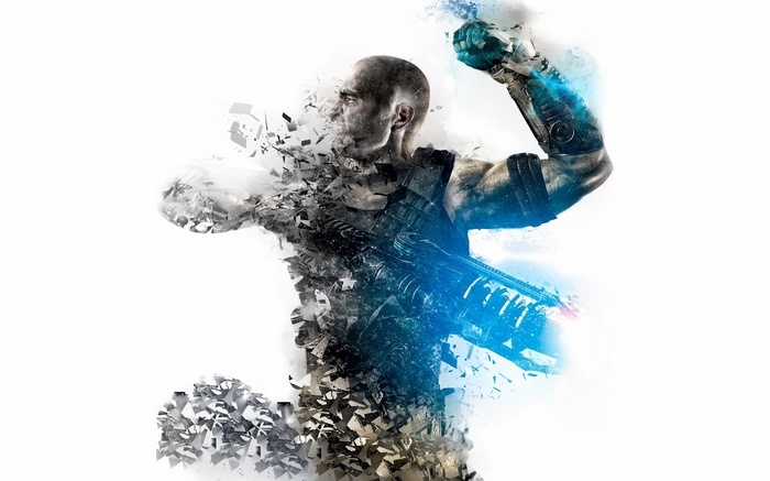 Red Faction: Armageddon soldier with futuristic weapon