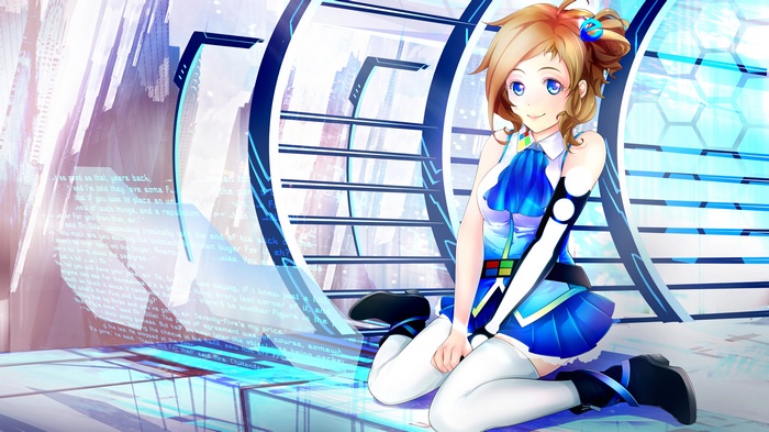 Anime girl in futuristic environment 4K