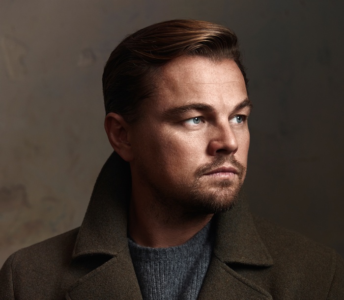 Leonardo DiCaprio wearing a coat