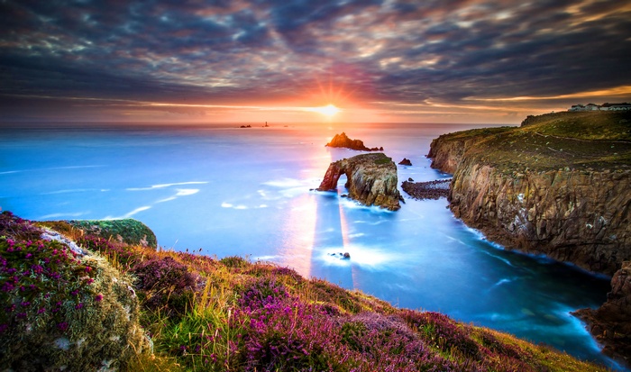 Lands End, England, 4K, Sunrise, Cornwall