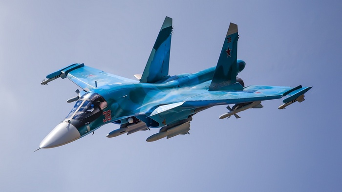Sukhoi Su-34 strike fighter in flight