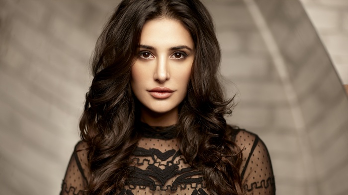 Nargis Fakhri in sheer black top