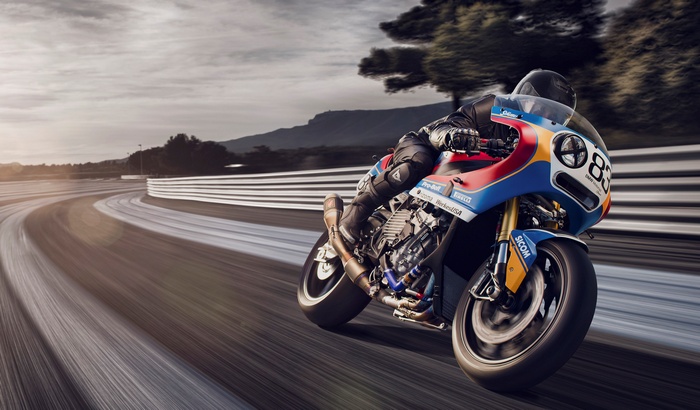 BMW S1000RR motorcycle on a race track