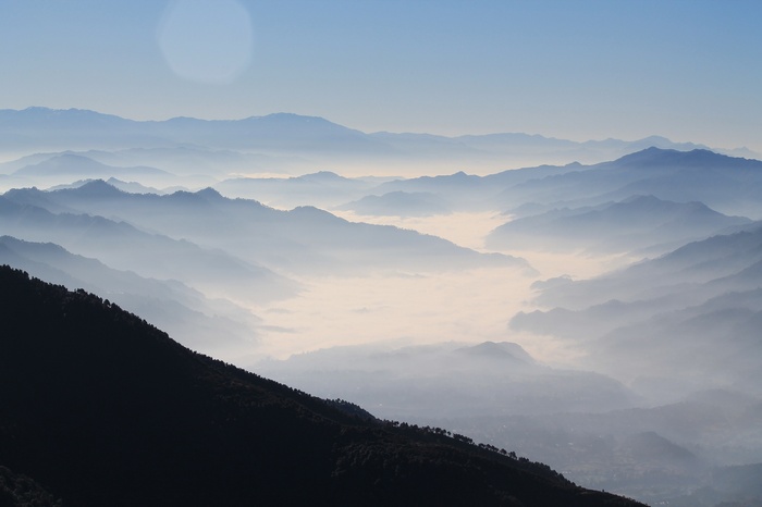 Misty Mountains in the Himalayas